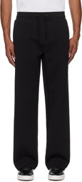 BOSS Black Drop-Needle Cotton Track Pants