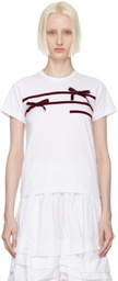 Comme des Garçons Girl White Ribbon T-Shirt