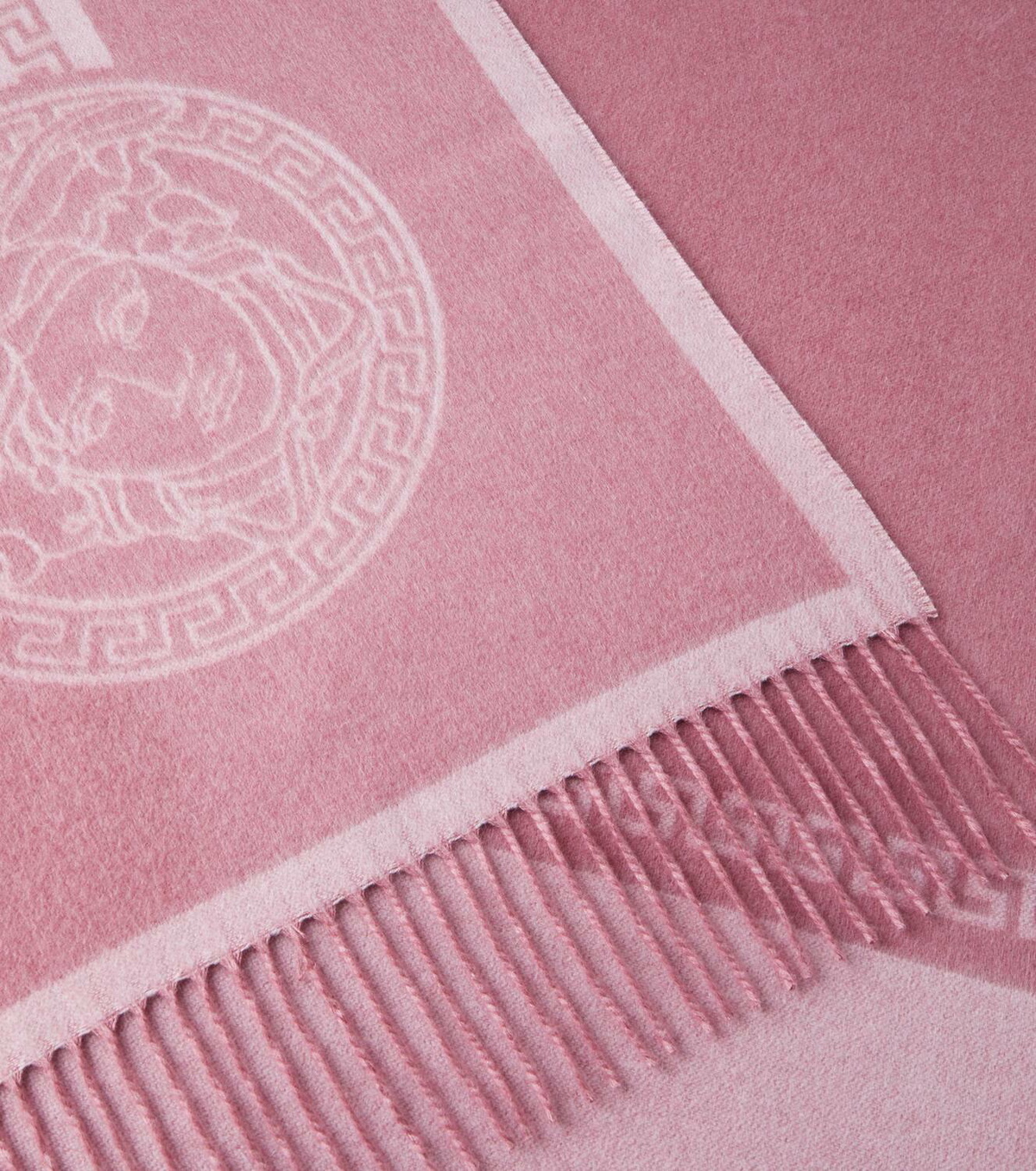 Versace Home Icon fringed silk and cashmere blanket