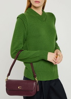 Coach Brook Leather Shoulder bag - Burgundy - One Size