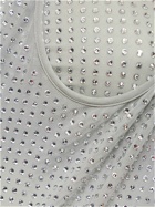 THE ATTICO - Sheer Jersey Midi Dress W/ Crystals