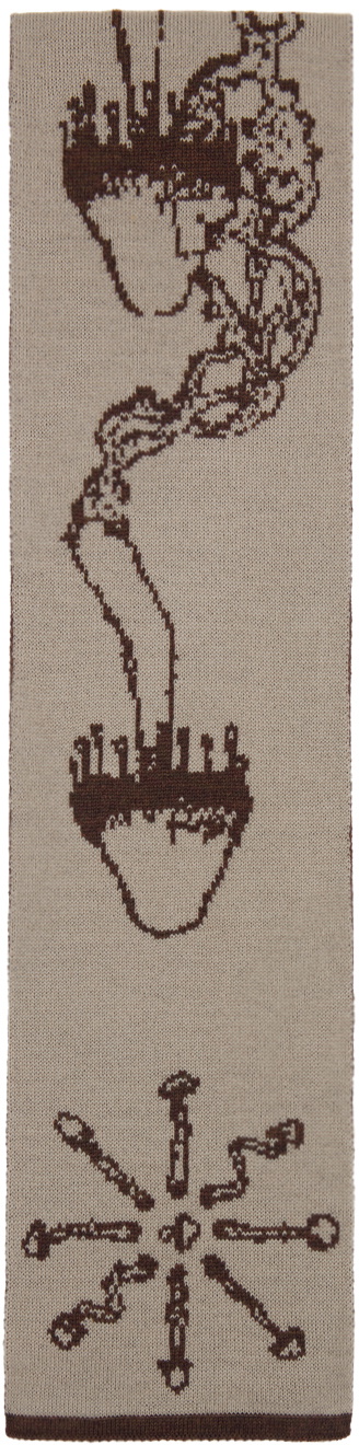 Solitude Studios Brown 'Mushine' Scarf