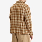 Café Mountain Men's Easy Check Jacket in Ochre