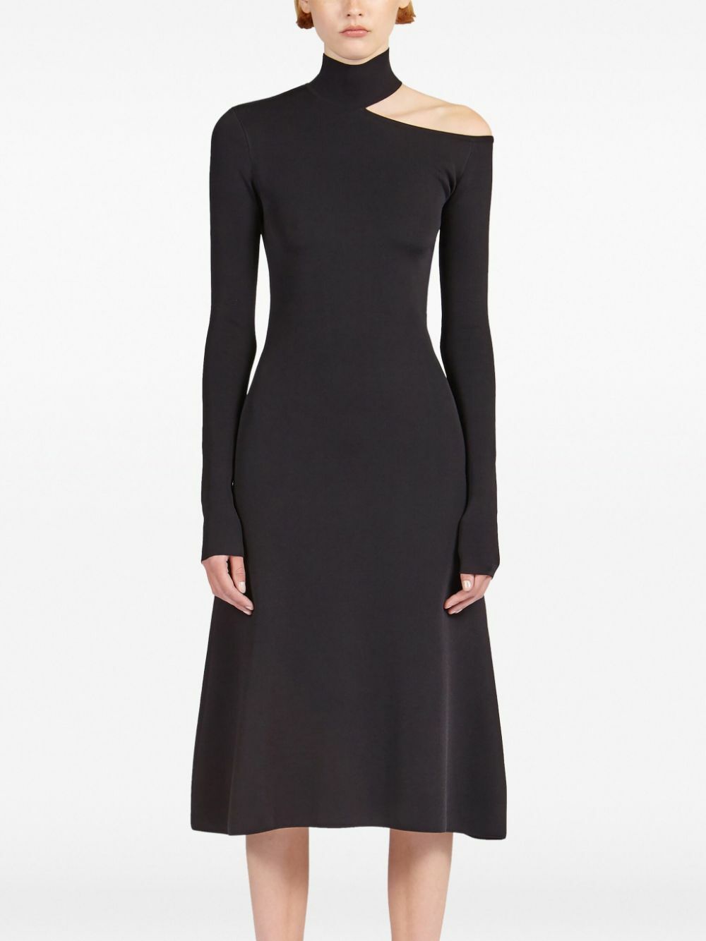 【送料&関税込】Ferragamo Midi Black Dress With Cut-out And Ferragamo Black Cut-Out Midi Dress Salvatore Ferragamo
