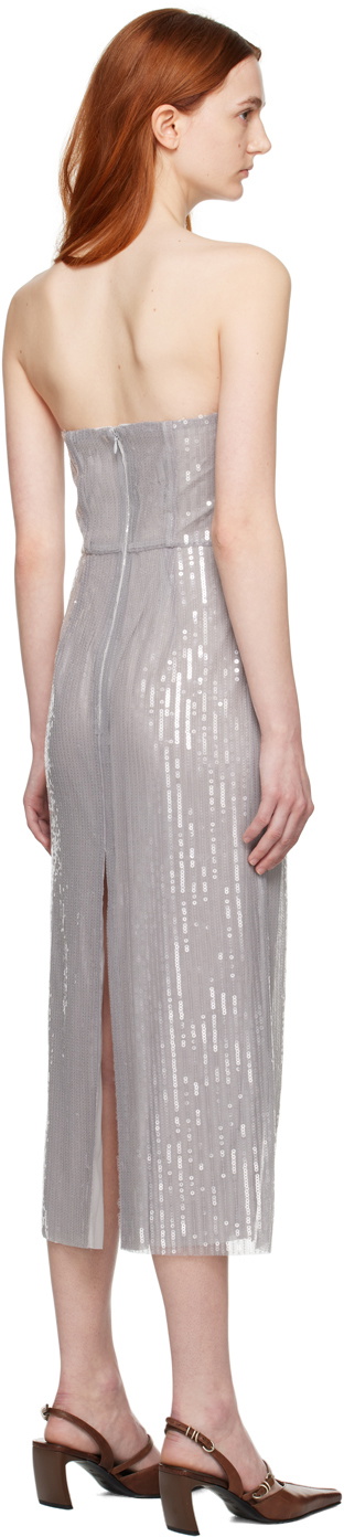 JUNEYEN Gray Tube Midi Dress