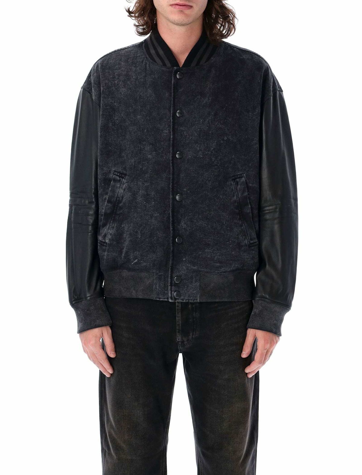 Diesel Black L-Franz-Patch Bomber Jacket Diesel