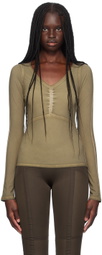 KNWLS Khaki Ghost Long Sleeve T-Shirt