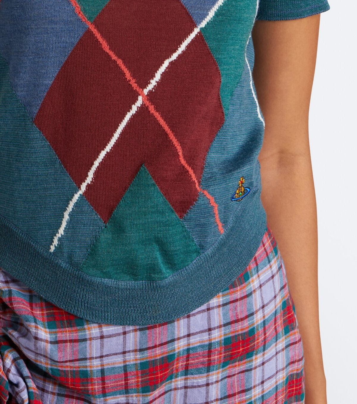 Vivienne Westwood Argyle wool and cotton sweater