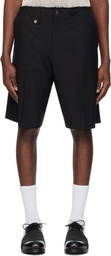 EGONlab Black Raw Edges Tailoring Shorts