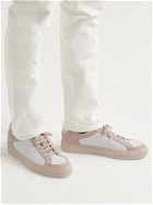 COMMON PROJECTS - Retro '70s Nubuck-Trimmed Perforated Leather Sneakers - White