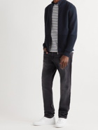 HUGO BOSS - Birdseye Cotton Zip-Up Sweater - Blue