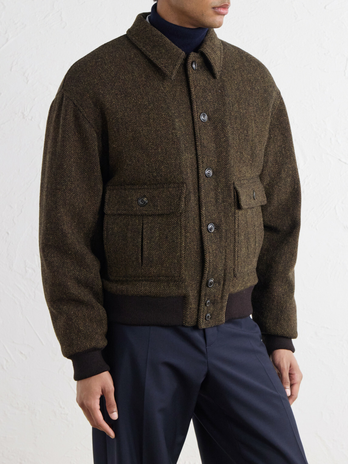 Valstar - Colin Virgin Wool Bomber Jacket - Brown