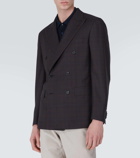 Brioni Prince of Wales checked wool blazer