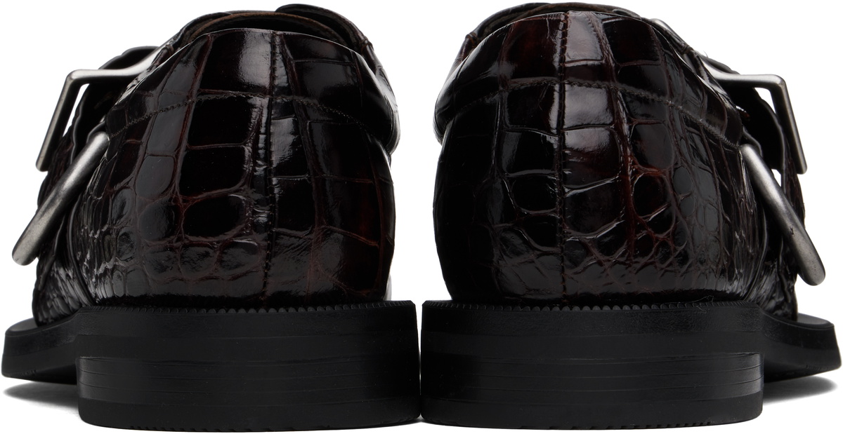 Martine Rose Brown Bulb Toe Buckle Loafers Martine Rose Martine Rose Brown Bulb Toe Buckle Loafers Martine Rose