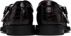 Martine Rose Brown Bulb Toe Buckle Loafers
