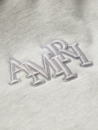 AMIRI - Logo-Embroidered Cotton-Jersey Hoodie - Gray