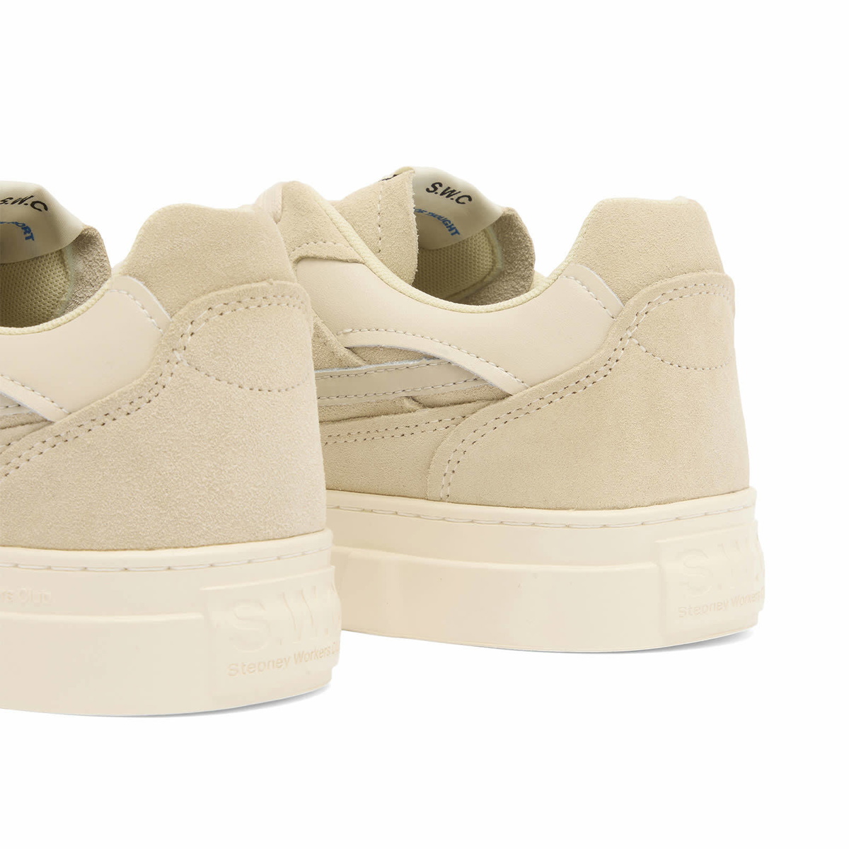 Stepney Workers Club Men's Pearl II S-Strike Suede Sneaker in Oat Putty