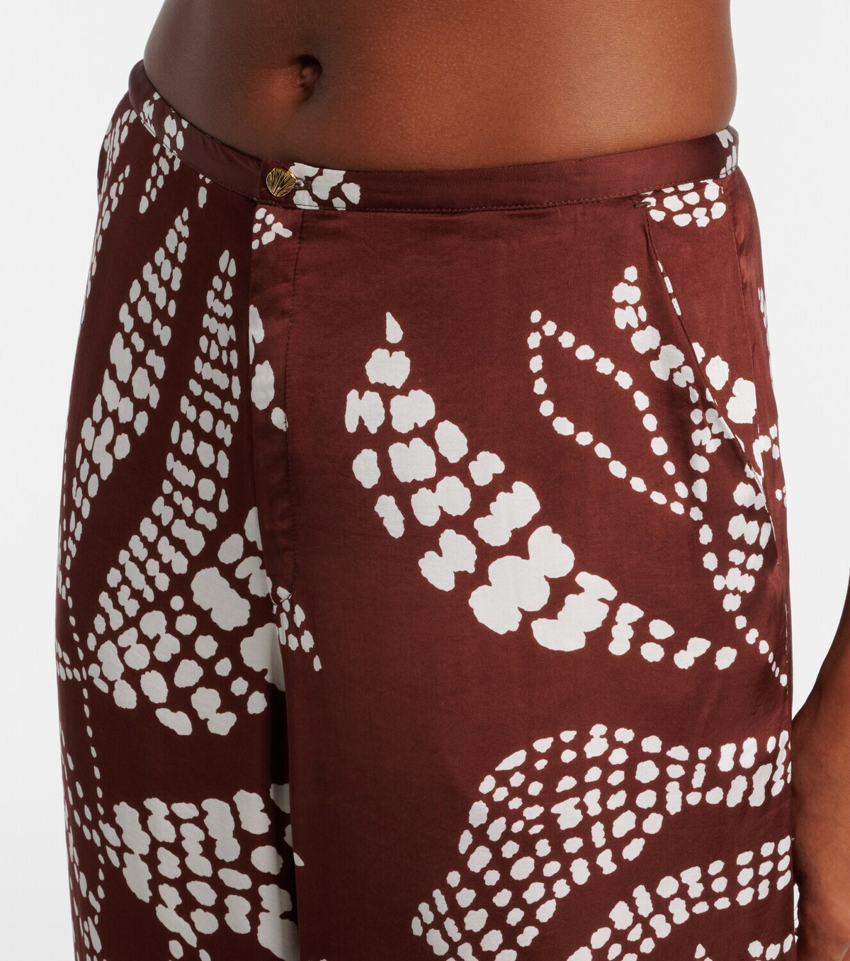 Poupette St Barth Clea high-rise printed wide-leg pants