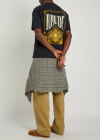 Rhude Playing Card Printed Cotton T-shirt Black