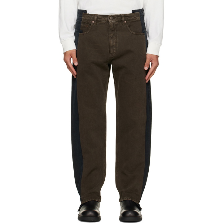 Photo: Maison Margiela Black & Brown Straight-Leg Jeans