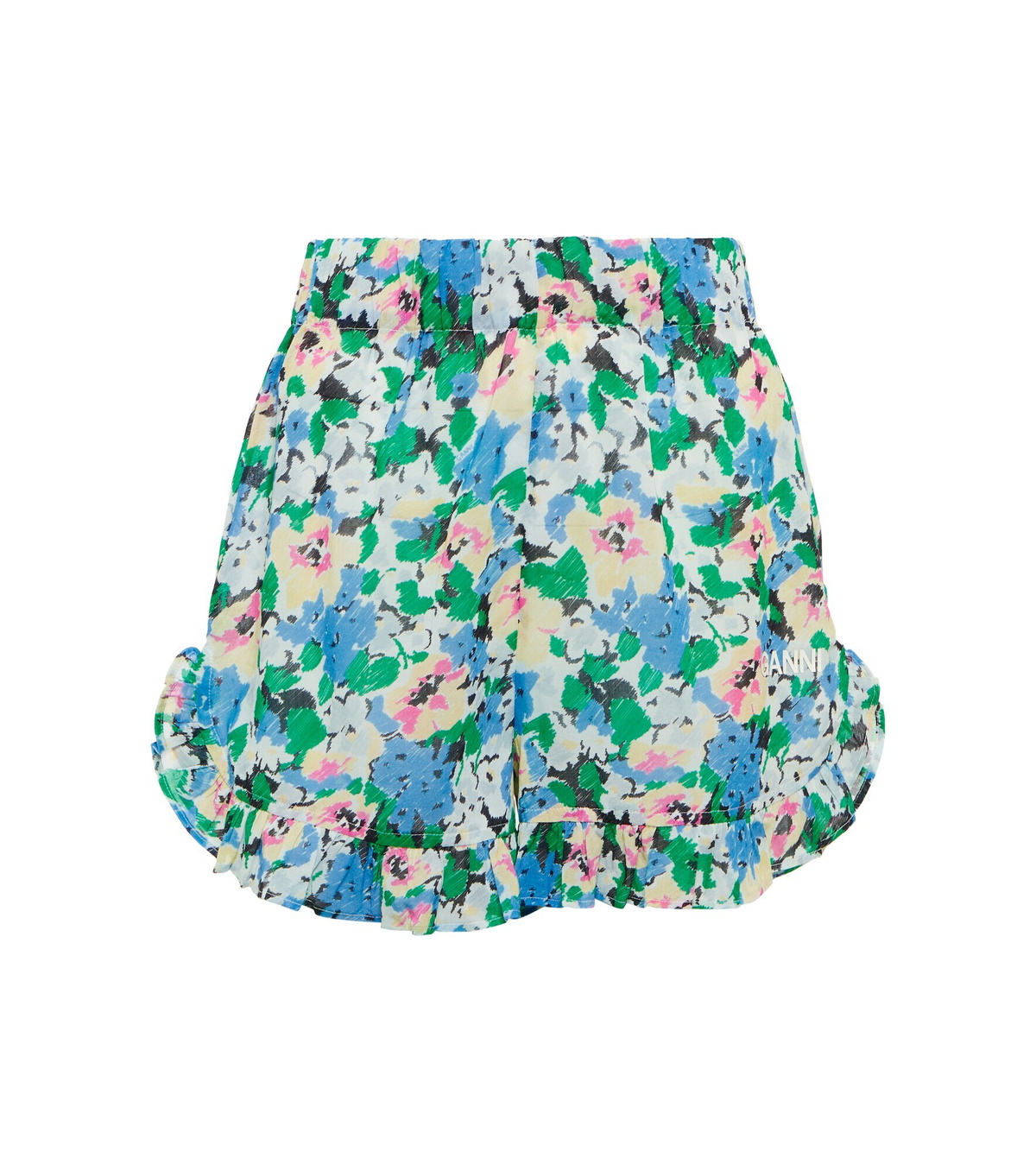 Ganni - Floral cotton shorts GANNI