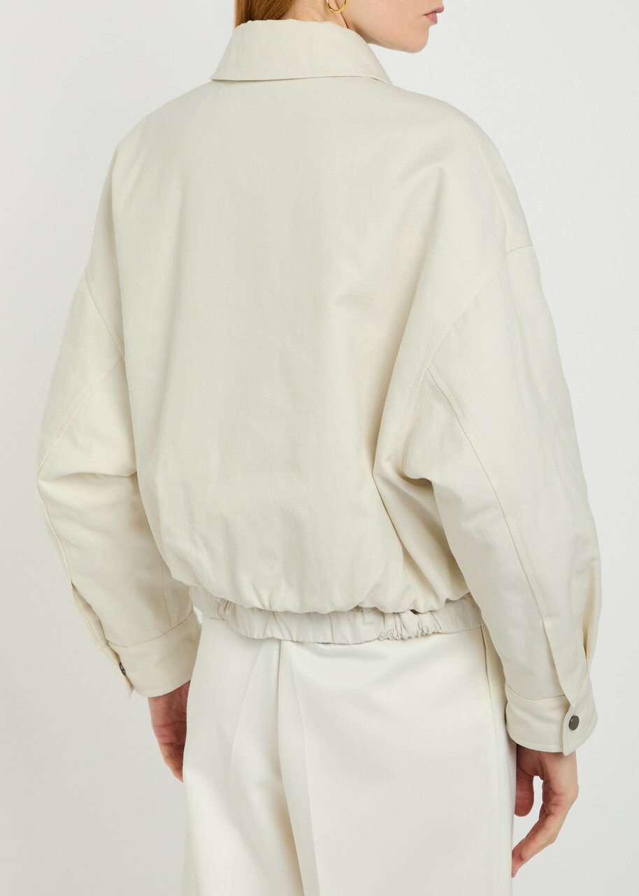 Brunello Cucinelli Padded Cotton-blend Jacket Cream