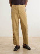 BODE - Straight-Leg Cotton Feather Runner Trousers - Neutrals