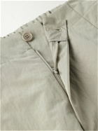 Amomento - Wide-Leg Pleated Nylon-Blend Micro-Ripstop Trousers - Gray