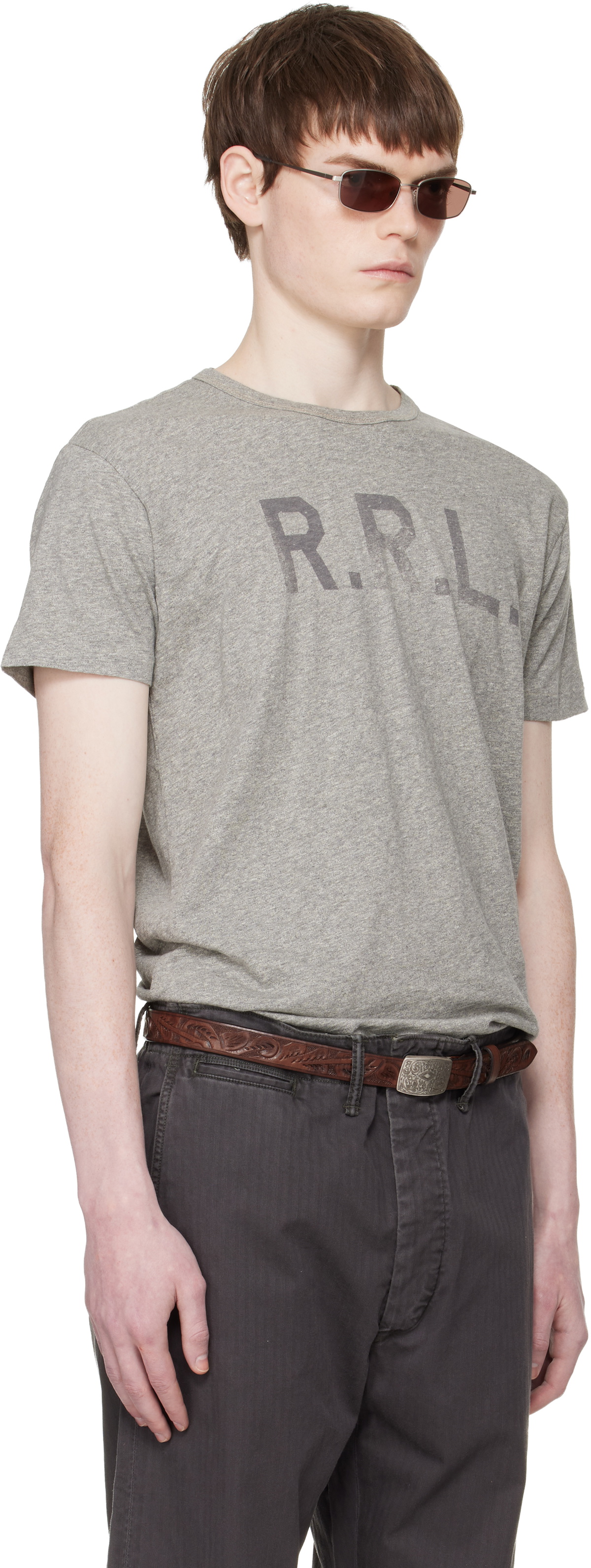 RRL Gray Logo T-shirt
