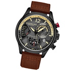 Stuhrling Original Aviator Chronograph Quartz Grey Dial Mens Watch M17974