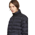 Moncler Navy Down Garment-Dyed Octavien Jacket