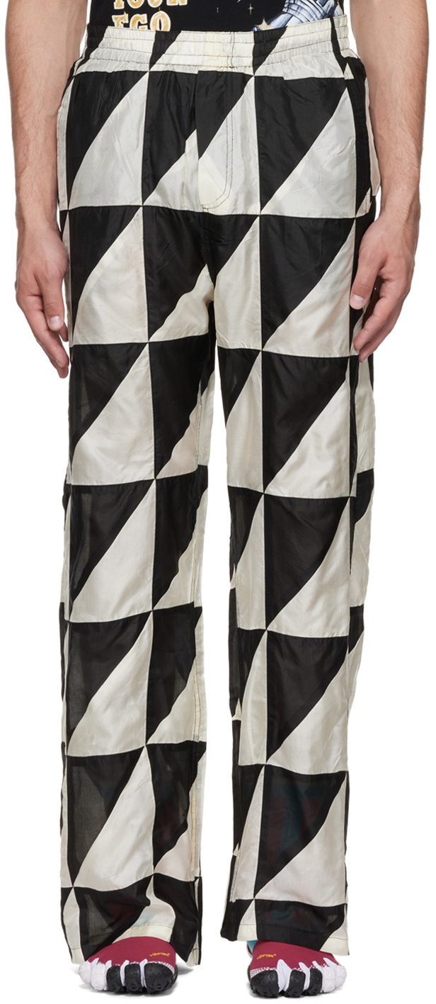 Photo: Vyner Articles Black & White Silk Trousers