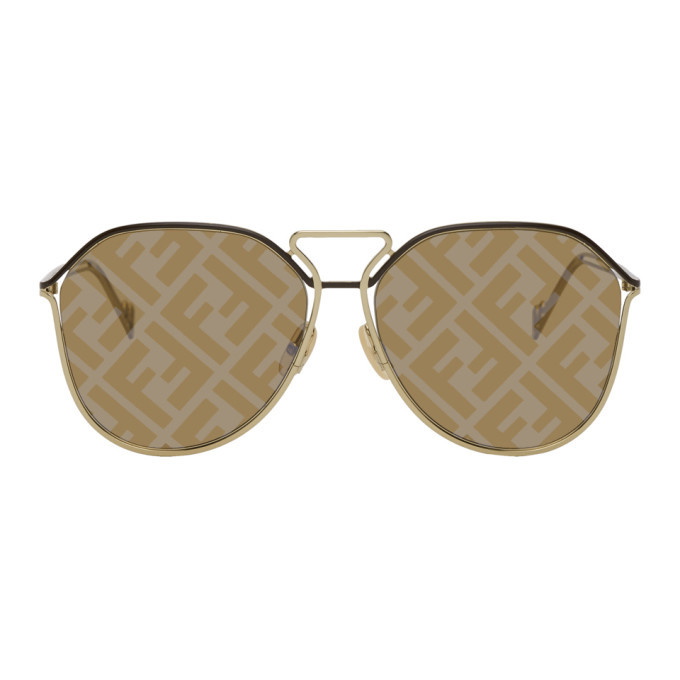 Photo: Fendi Gold FF Regular Sunglasses
