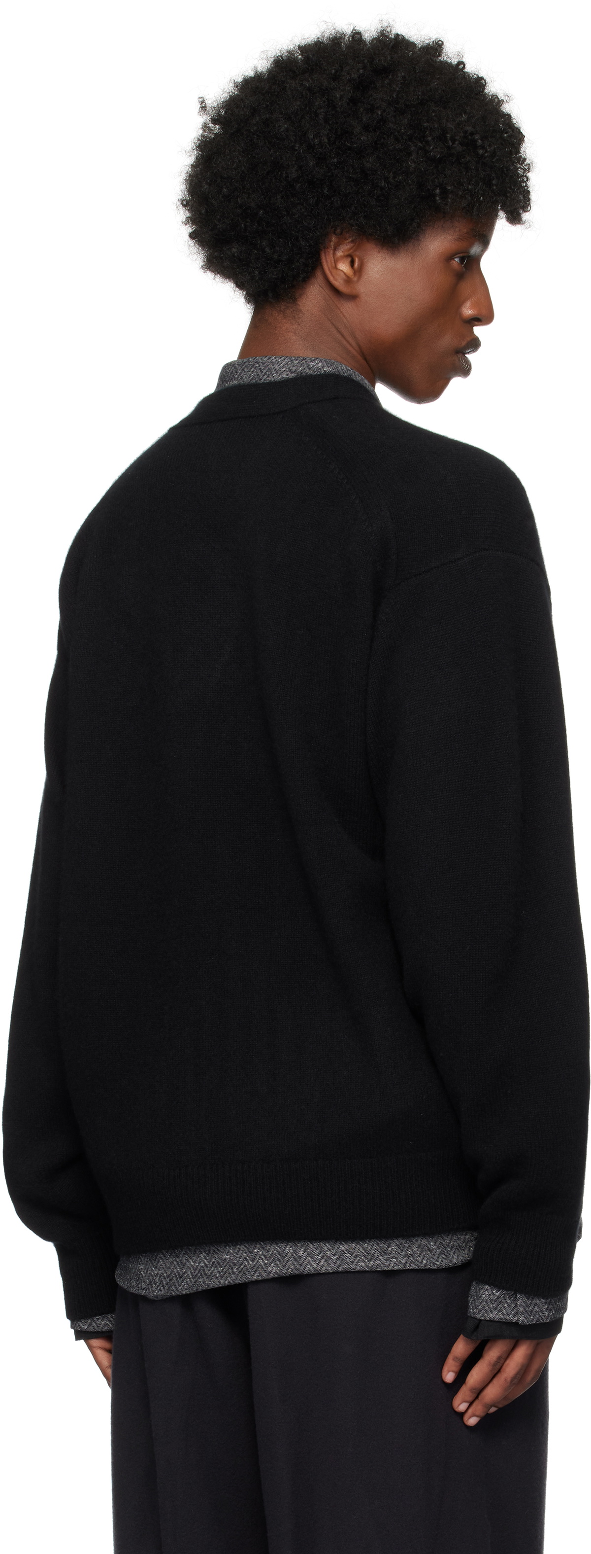 AURALEE Black Baby Cashmere Knit Cardigan Auralee
