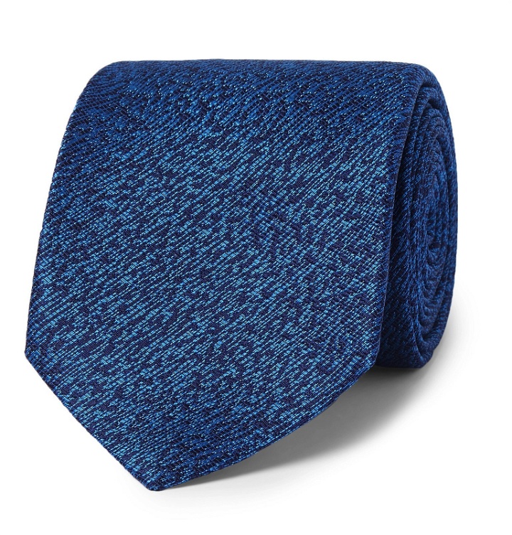 Photo: Charvet - 7.5cm Textured-Silk Tie - Blue