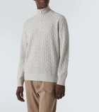 Brunello Cucinelli Cable-knit cashmere half-zip sweater