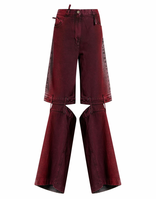 Photo: The Attico Womens Jeans Burgundy