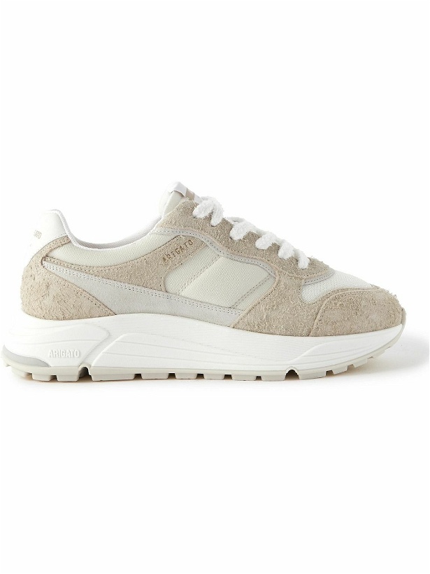 Photo: Axel Arigato - Rush Leather-Trimmed Suede and Mesh Sneakers - Neutrals