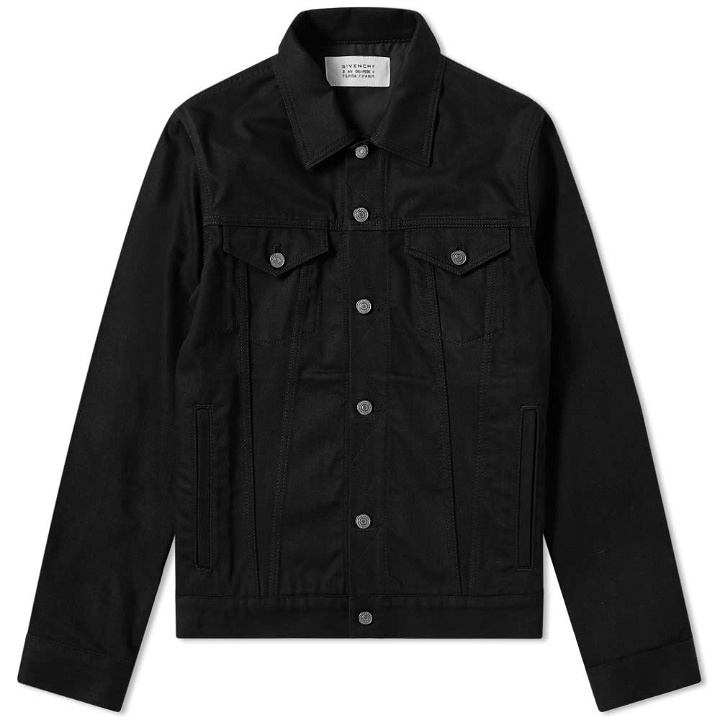 Photo: Givenchy Logo Tape Denim Jacket Black