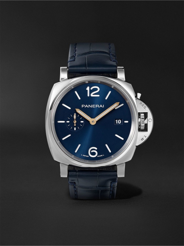 Photo: Panerai - Luminor Due Automatic 42mm Stainless Steel and Alligator Watch, Ref. No. PAM01274