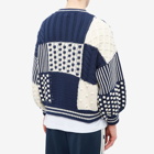 Kenzo Paris Men's Mixed Cable Jumper in Midnight Blue