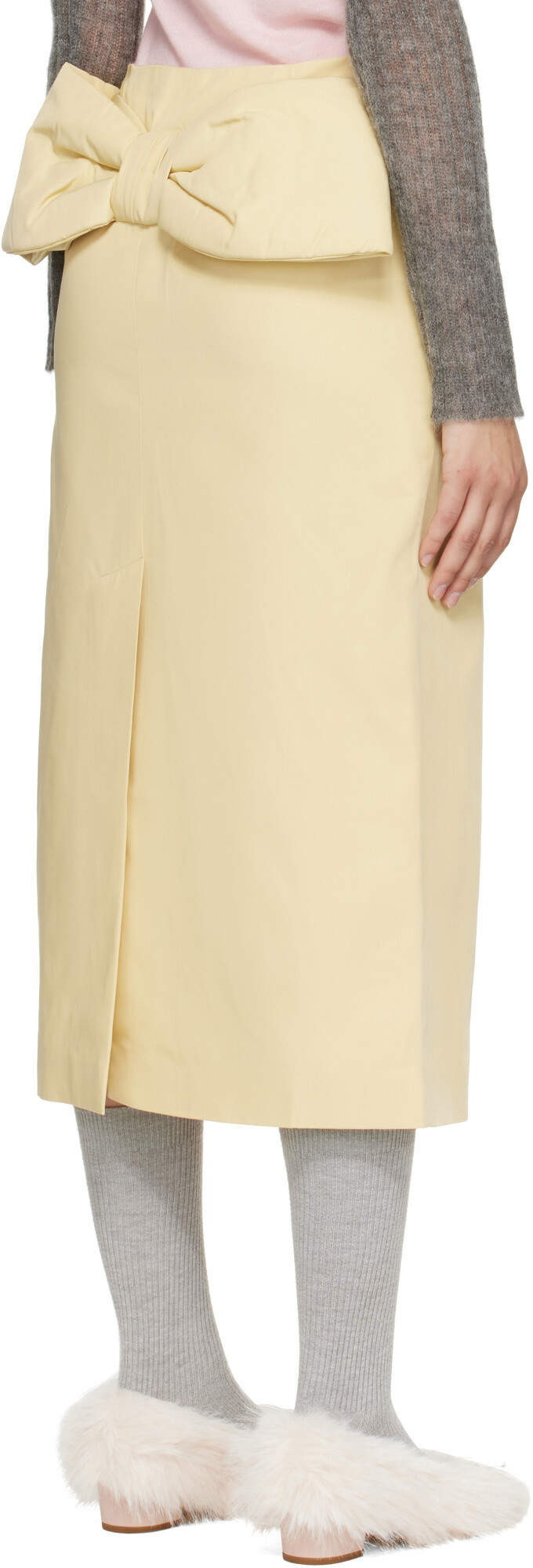 Sandy Liang Yellow Enoki Midi Skirt