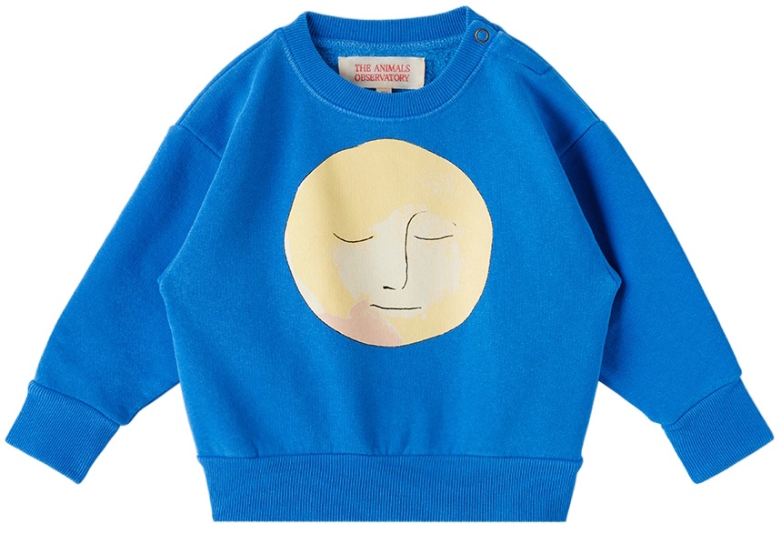 The Animals Observatory Baby Blue Bear Sweatshirt