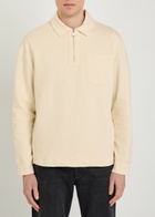 Boss Half-zip Cotton-blend Sweatshirt Beige