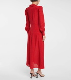 Alessandra Rich Polka-dot silk midi dress