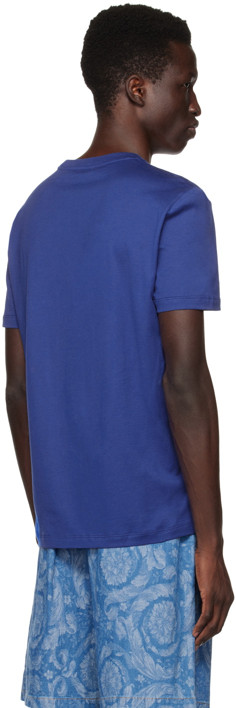 Versace Blue 'La Greca' T-Shirt Versace