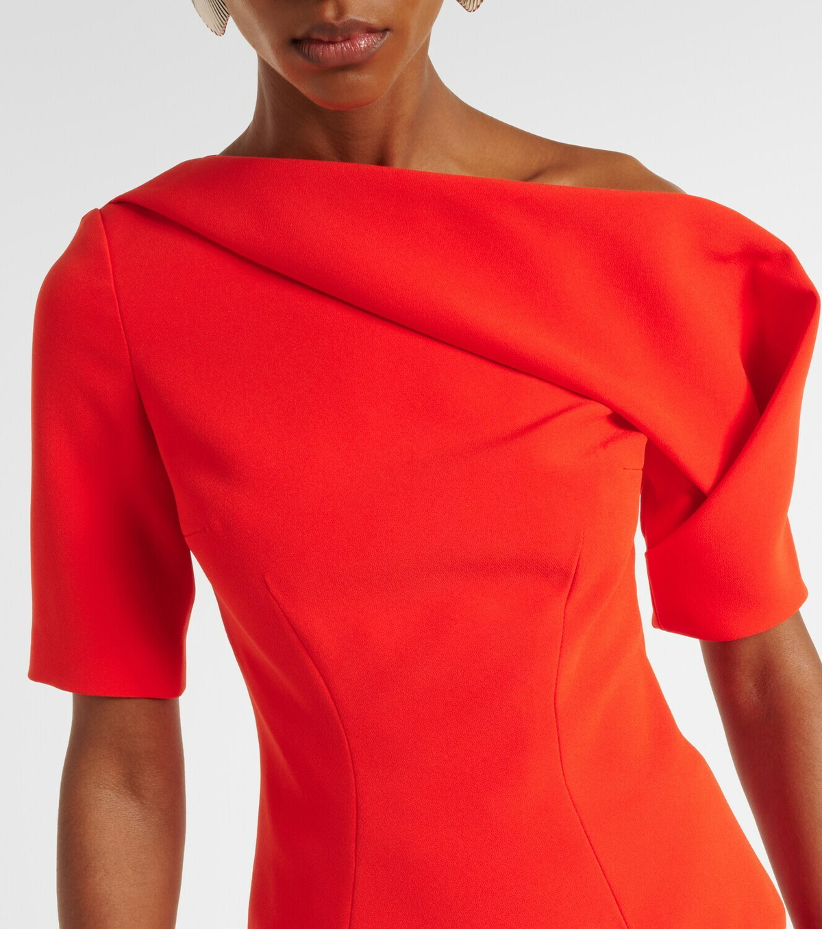 Safiyaa Marley draped crêpe top