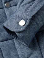 Portuguese Flannel - Quilted Padded Cotton-Flannel Overshirt - Blue