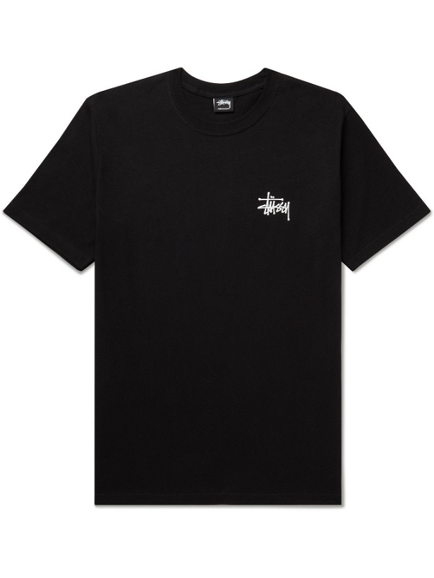 Photo: STÜSSY - Logo-Print Cotton-Jersey T-Shirt - Black - M