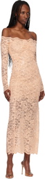 Rabanne Pink Lace Midi Dress